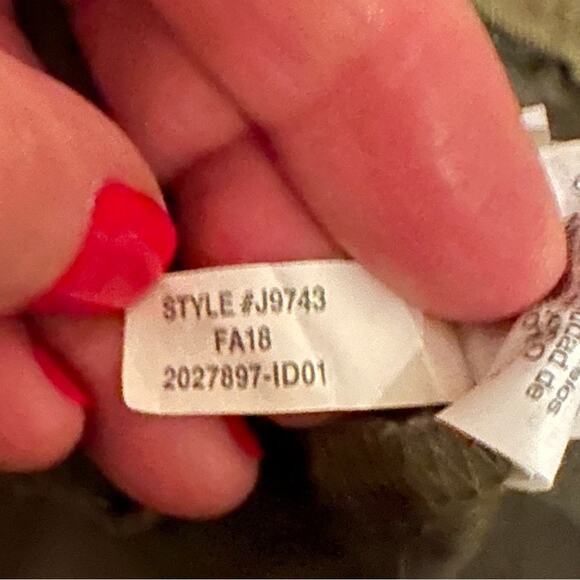 J Crew Mercantile Effortless Slim Crop Chino Pant Green 00 Preppy Utility J9743 - Picture 9 of 13